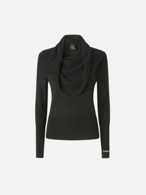 PINKO SWEATER WITH SHAWL COLLAR