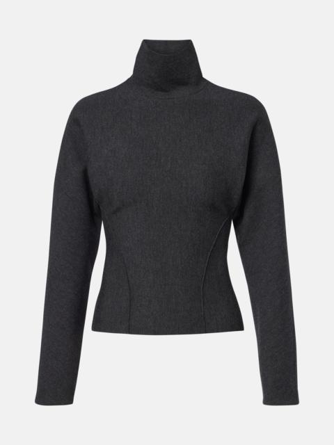 Alaïa Wool-blend turtleneck sweater