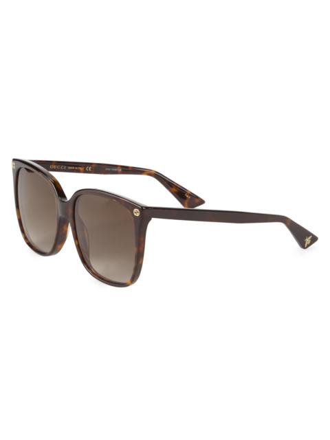 GUCCI Women's 57MM Square Sunglasses - Avana
