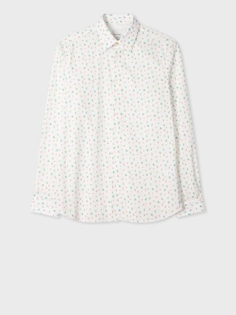 Paul Smith Slim-Fit White Ditsy Floral Shirt