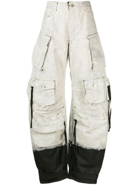 Fern painted wide-leg jeans