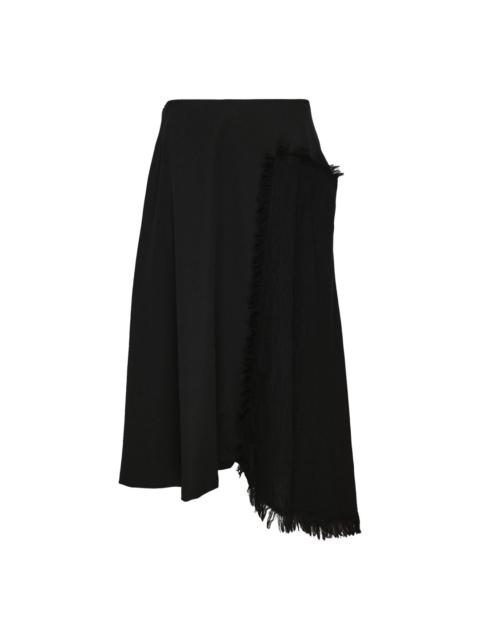 Yohji Yamamoto Side Fringe Midi Skirt