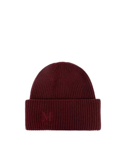 Max Mara Mmretina ribbed-initial beanie hat