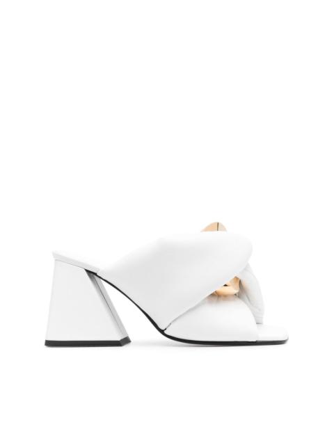 twist-detail calf-leather mules