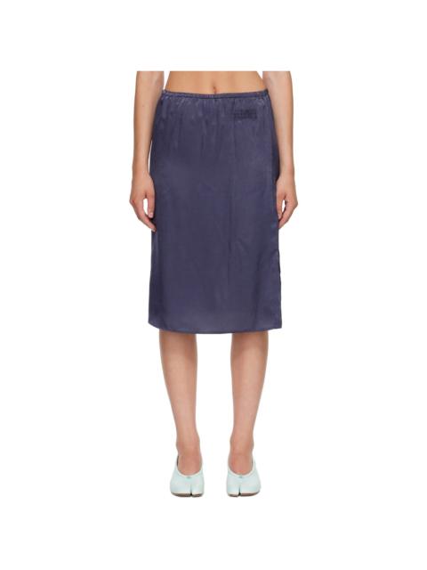 MM6 Maison Margiela Navy Lining Look Midi Skirt