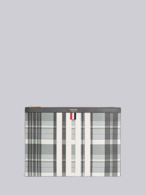 Thom Browne PEBBLE GRAIN MADRAS 4-BAR MEDIUM DOCUMENT HOLDER