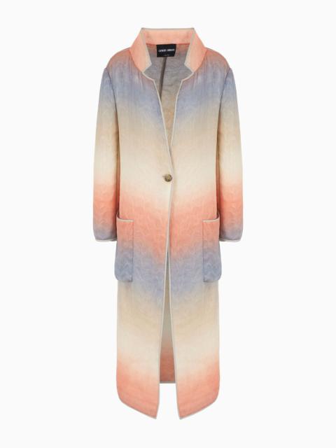 GIORGIO ARMANI Long, gradient silk-blend duster coat