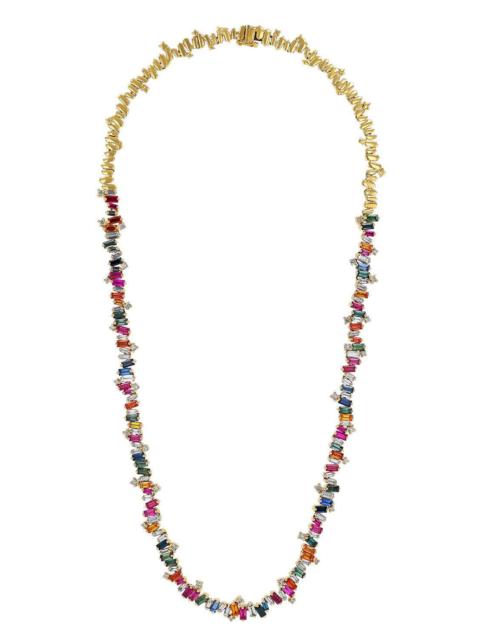 SUZANNE KALAN Rainbow Firework Diamond Tennis Necklace