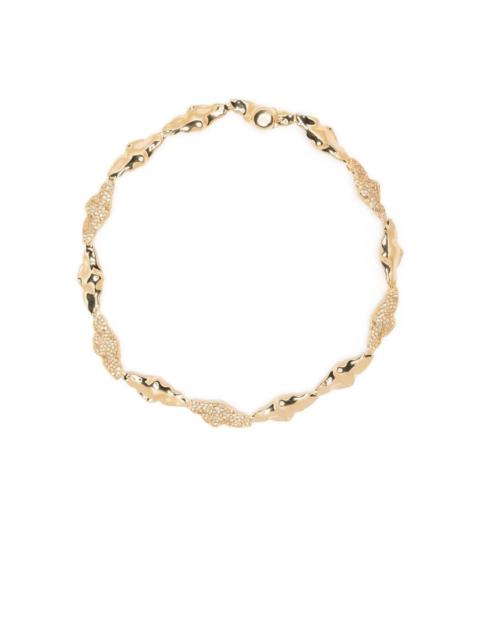 Lanvin brass beaded necklace