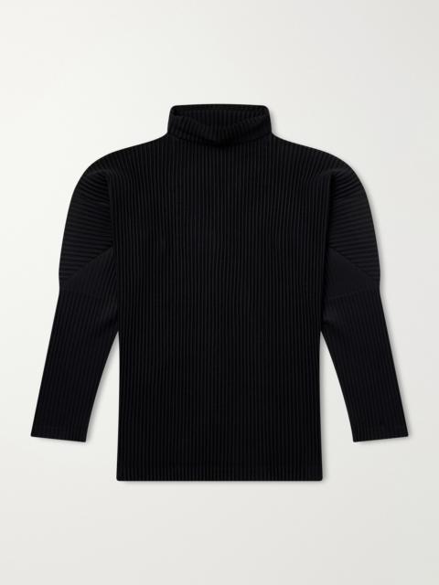 ISSEY MIYAKE Pleated Mock Neck T-Shirt