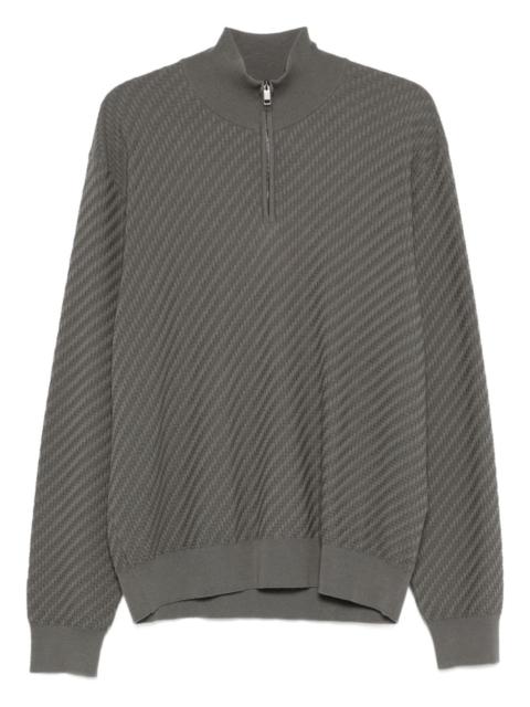 Brioni half-zip sweater