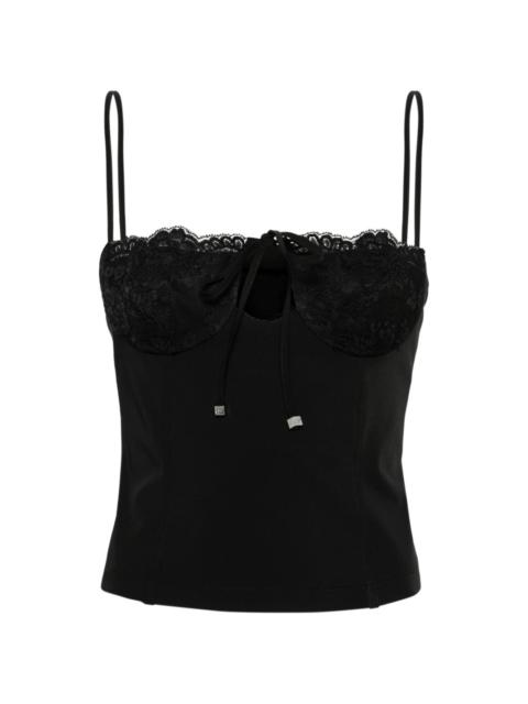 floral-lace corset top