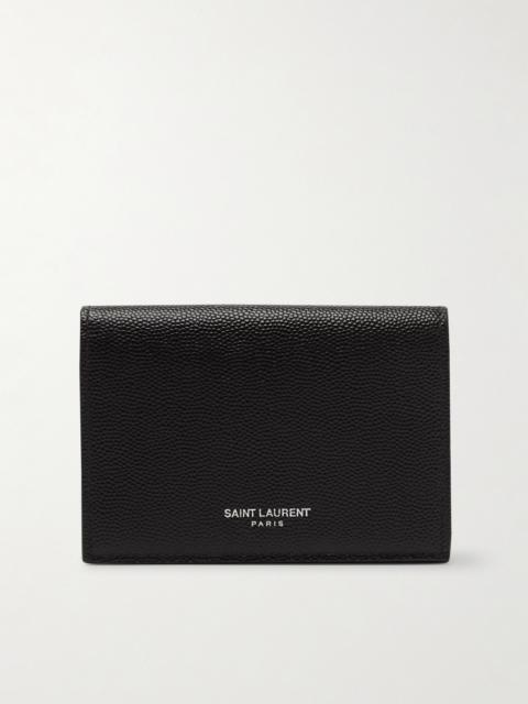 SAINT LAURENT Pebble-Grain Leather Billfold Wallet