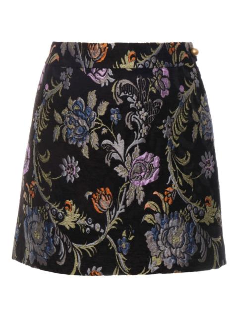 Chloé floral-jacquard mini skirt