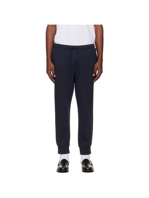 BOSS Navy Stretch-Cotton Logo Detail Track Pants
