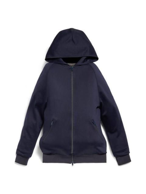 BALENCIAGA Men's Unity Sports Icon Inflatable Zip-up Hoodie Medium Fit in Dark Navy