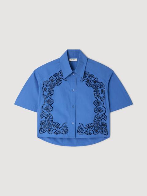 Sandro EMBROIDERED AND BEADED SHIRT
