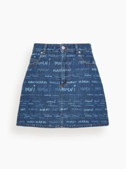 Marni Skirt in Iris Blue