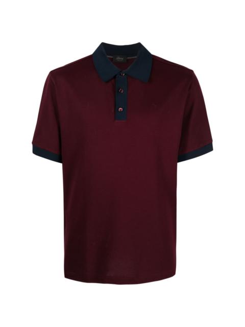 short-sleeved cotton polo shirt