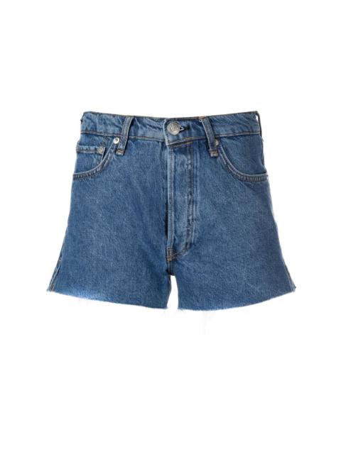 Bitty high-waist denim shorts