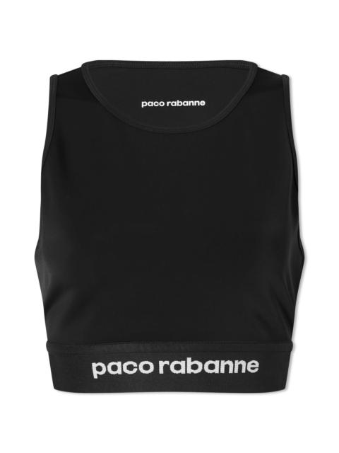 Paco Rabanne Tape Logo Crop Top