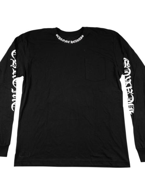 Chrome Hearts Long Sleeve Pocket Crew T-shirt "White Lettering" CHRM1140