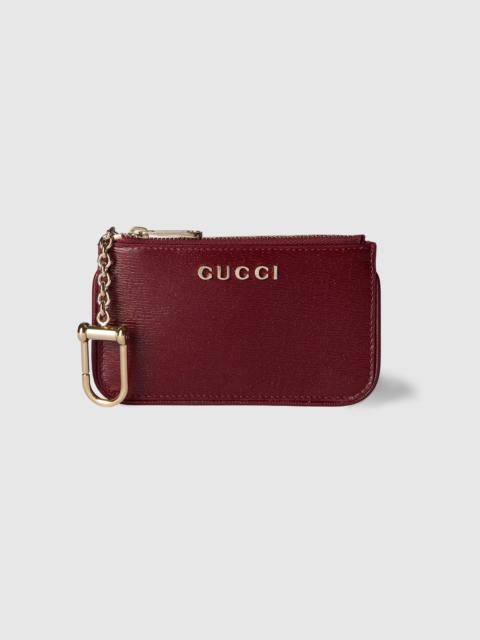 GUCCI Zip key case with Gucci script