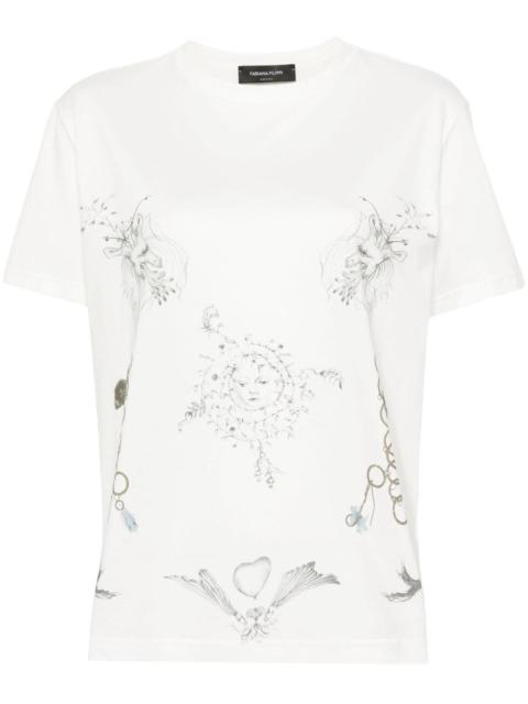 FABIANA FILIPPI Fabula-print cotton T-shirt