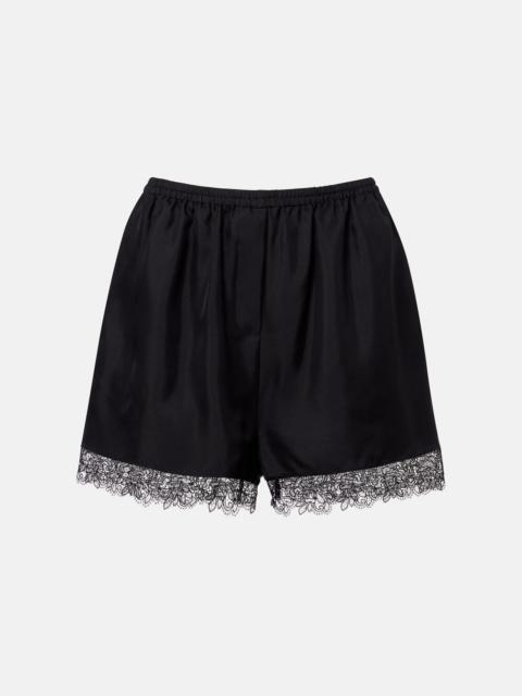 RÓHE Lace-trimmed silk shorts