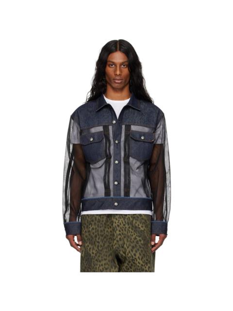 Andersson Bell Blue & Black Tonny Sheer Denim Jacket