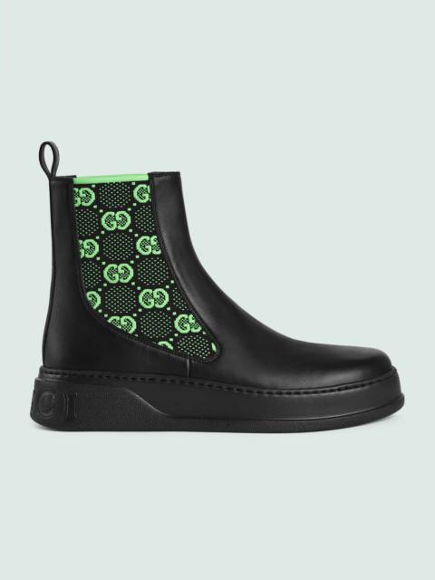 GUCCI Men's boot with GG jersey