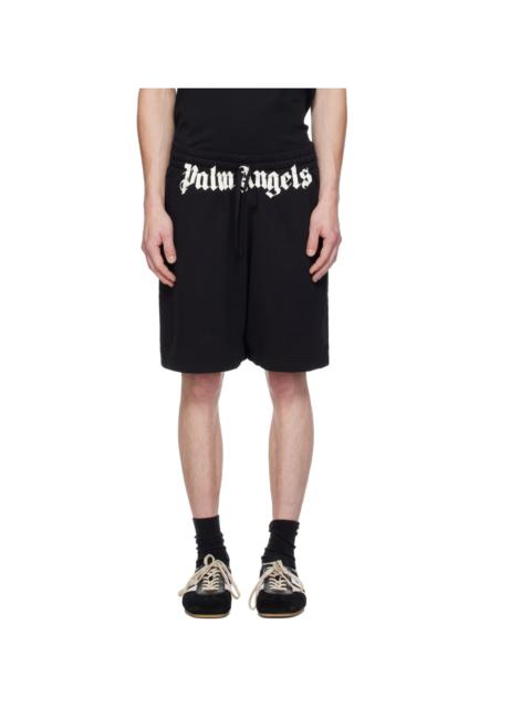 Palm Angels Black Waist Logo Shorts