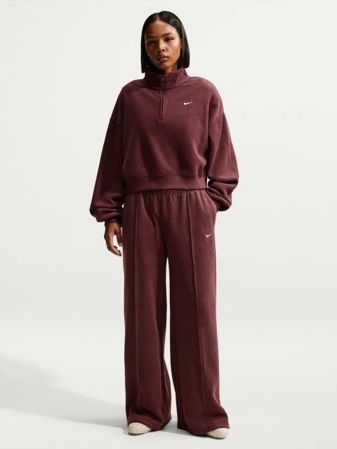 Nike Nike Studio Fleece Medium-Weight Plush Women's Mid-Rise Wide-Leg Pants
