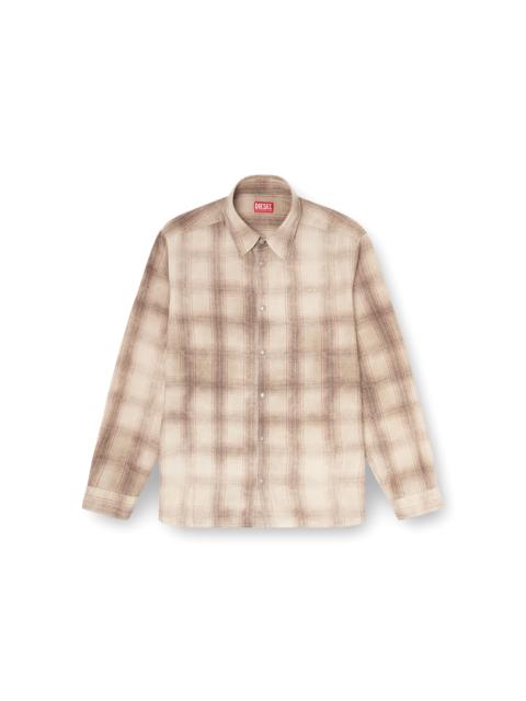 Diesel CHECK SHIRT IN FLUID FABRIC