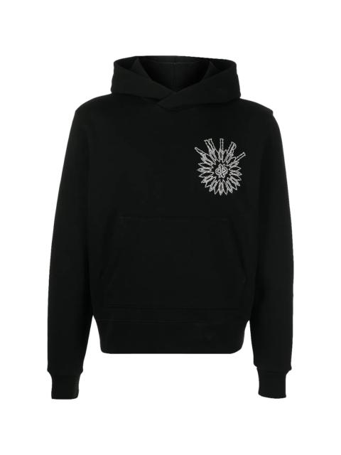 AMIRI Crystal Stick Poke Logo Hoodie "Black" PF22MJH045 001