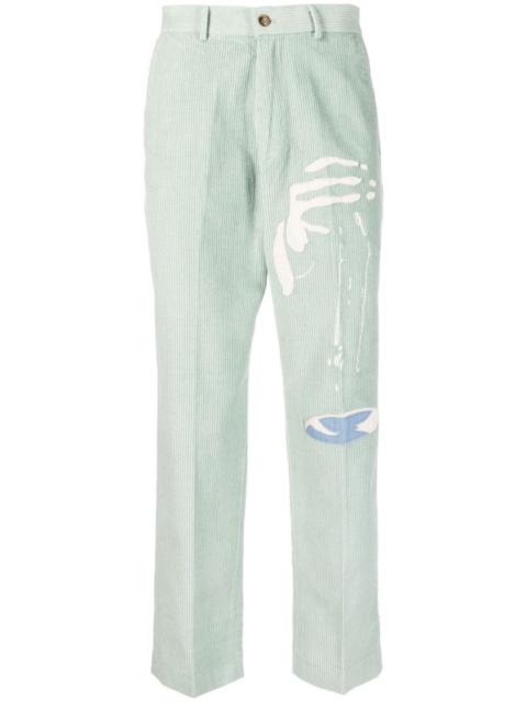 KidSuper appliquÃ© pinstripe chino trousers