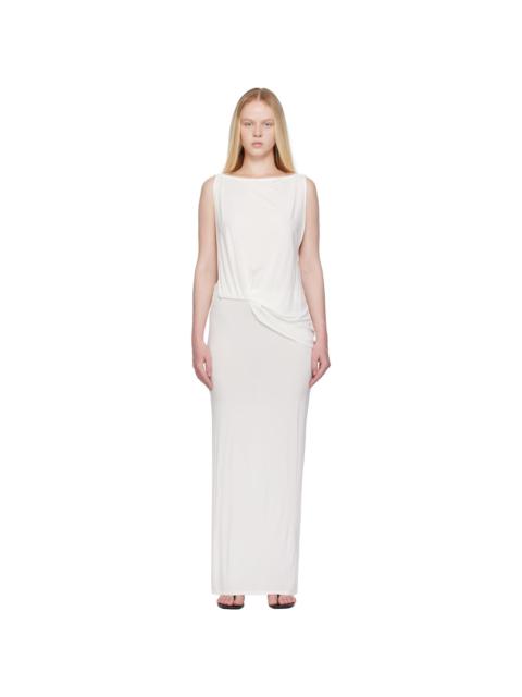 JACQUEMUS White La Croisière 'The Peplo' Maxi Dress