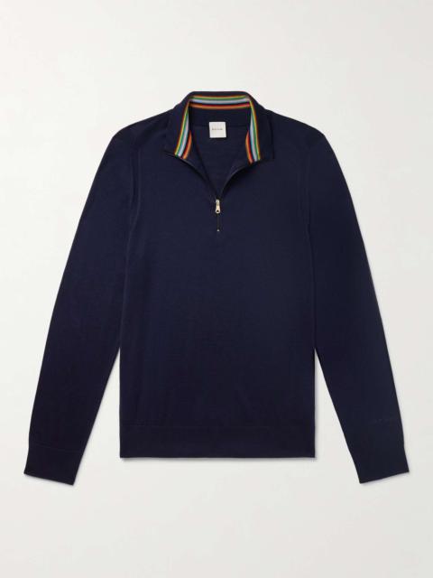 Slim-Fit Merino Wool Half-Zip Sweater