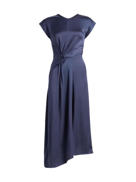 Victoria Beckham Women's Satin Twist Waist Midi-Dress - Eclipse
