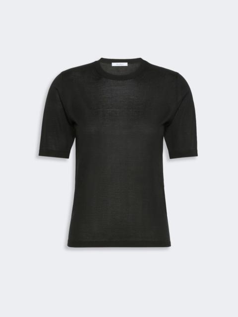 Max Mara ACETI Stockinette-stitched cashmere and silk sweater - BLACK