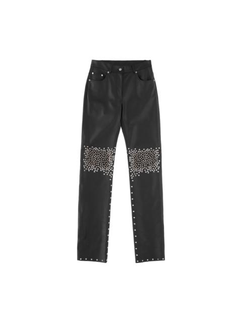 STUDDED LEATHER PANT