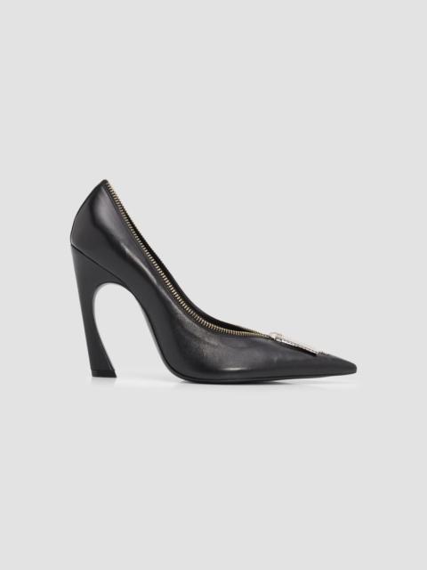 SCHUTZ Women's Lexi 110MM Zip-Detail Leather Pumps - Black