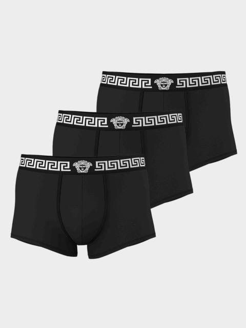 VERSACE Men & apos;s Medusa La Greca 3-Pack Boxer Briefs