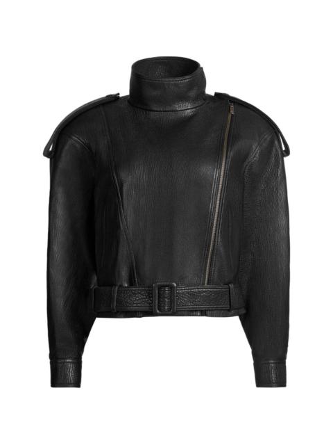 DUCIE Serpa grained-leather jacket