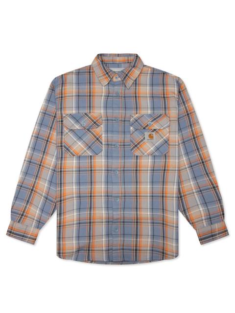 Carhartt WIP L/S TUNICK SHIRT - TUNICK CHECK/GENTLE BLUE