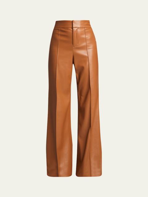 Alice + Olivia Dylan High-Waist Faux-Leather Pants
