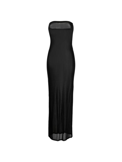 SAINT LAURENT semi-sheer strapless dress