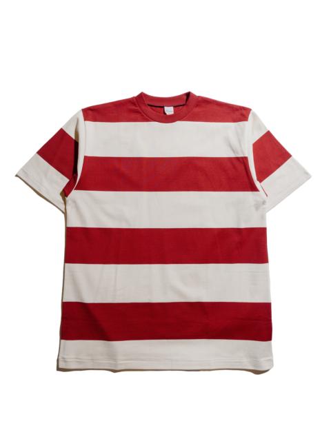 Warehouse & Co. Lot. 4108 S/S 4in Border T Bordeaux/Kinari