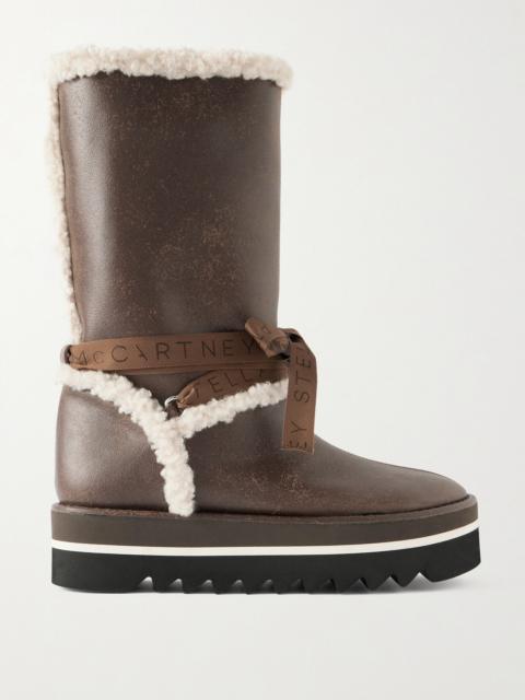 Stella McCartney Sneak-elyse Fleece-trimmed Vegetarian Boots