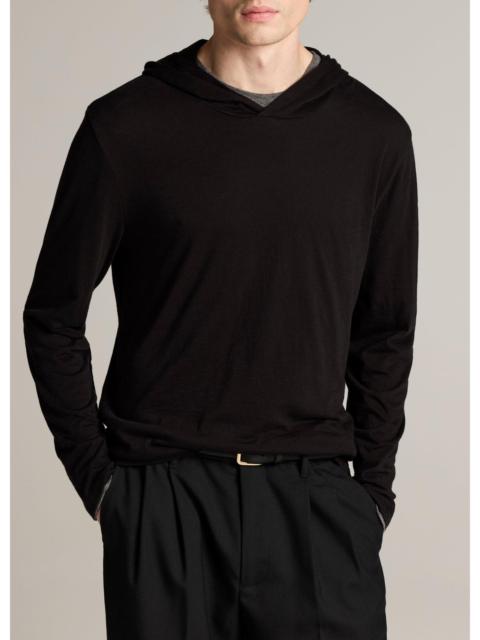 Vince Slub Pima Cotton Double-Layer Hoodie
